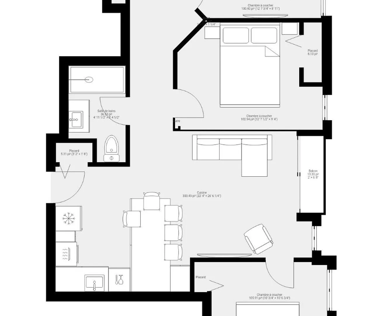 Appartement Initial / Fleuriste +Parking / Centre-ville Qc Ville de Québec Canada